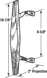 Easy Fix Hardware Canoe Style Wooden Sliding Door Handle | Stylish Sliding Glass Patio Door Handle Replacement Door Hardware and Repair | Modern Wood Design Patio Glass Door Easy Fix Hardware