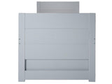 Bedz King All in One Twin Bed with Twin Trundle and 3 Built in Drawers, Breezy Blue Bedz King