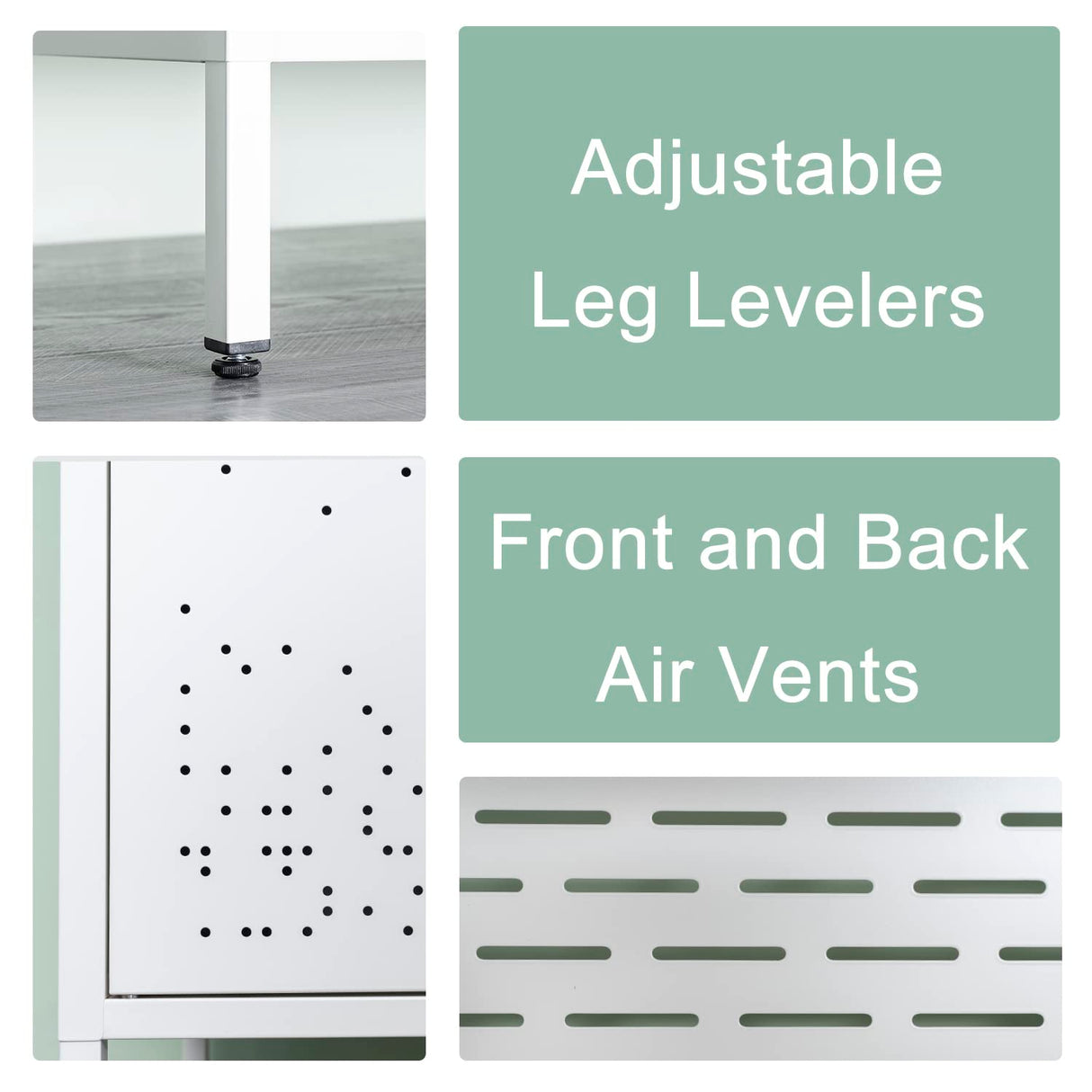 YEEZER Metal Wardrobe, Storage Cabinet with Hanging Rod，Armoire with Magnetic Door and 2 Freely Adjustable Shelves 74" H x 31.5" W x 20" D (White) YEEZER