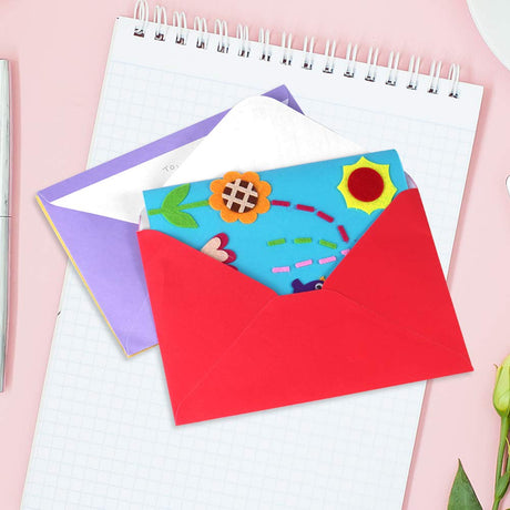 Hicdaw Kids Greeting Card Making Kit, 9Pcs Card Making Kits for Kids Thank You Card Kit DIY Handmade Card Making Supplies Art Crafts Crafty Set Teacher's Day Gifts Hicdaw