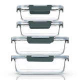 M MCIRCO [80 oz & 36 oz Extra Large Glass Food Storage/Baking Containers Set with Lids, 2 Pack 80 oz(10 cup)&2 Pack 36 oz (4.5 cup) Airtight Glass Container,Microwave,Oven,Freezer and Dishwasher M MCIRCO