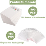 100 Sets Car Coaster Packaging, Includes 100pcs Car Coasters Display Cards & 100pcs Self Sealing Cellophane Bags, Sublimation Coaster Packaging for Selling Car Coasters (Single Pack) NQEUEPN