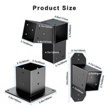 Antsky 15° Wall Pergola Kits - Stainless Steel 15 Degrees Wall Mounts pergola for 4x4 Posts(Actual 3.6" X 3.6"), Roof Bracket Kit, Angled Pergola Construction Pergola Bracket Kit(3-Way) Antsky