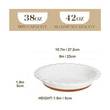 MALACASA Ceramic Pie Pan Set of 2-9 Inch Quiche Baking Dish Deep Pie Dish, Nonstick Pie Plate for Apple Pie,Pot Pie and Tart, Series TARA MALACASA