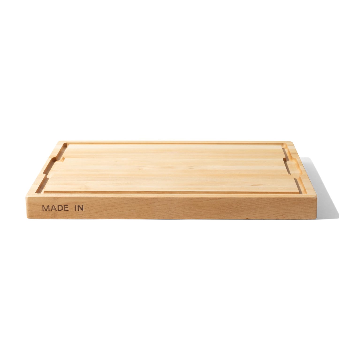 Made In Cookware - Butcher Block - Maple Wood - Crafted in USA - Thick Charcuterie Board with Side Handles - 17.75x11.75"