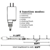 Dazzle Bright Warm White Christmas String Lights, 82ft 1000 LED Waterproof Green Wire Fairy Lights with 8 Modes, Outdoor Lights for Xmas Tree Holiday Wedding Party Christmas Decorations Dazzle Bright