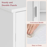 VECELO Bathroom Wall Cabinet with Mirror, Wall Mounted Medicine Cabinets with Door and 3 Open Shelves, Adjustable Shelf, 16.8 x 22.5 x 7.2 Inches, White VECELO