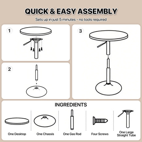 Magshion 23.5" Round Adjustable Height Bar Table, 27.5"-36" Range, 360° Swivel MDF Top Pub Table for Dining, Café, Cocktail, Yellow Magshion