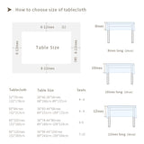 Glory Season Retro Farmhouse Ruffle Tablecloth Cotton Flounces Trim Washable Table Cover Tablecloths for Rectangle Table Baby Shower Kitchen Party Wedding Decor,White 60''x84'' GLORY SEASON