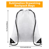 Sieral 30 Pcs Blank Sublimation Drawstring Bags Drawstring Backpack Bulk Heat Press Reusable Sublimation Bags Cinch Bag Sackpack for Gym Sport DIY Craft Operation Christmas, White Sieral