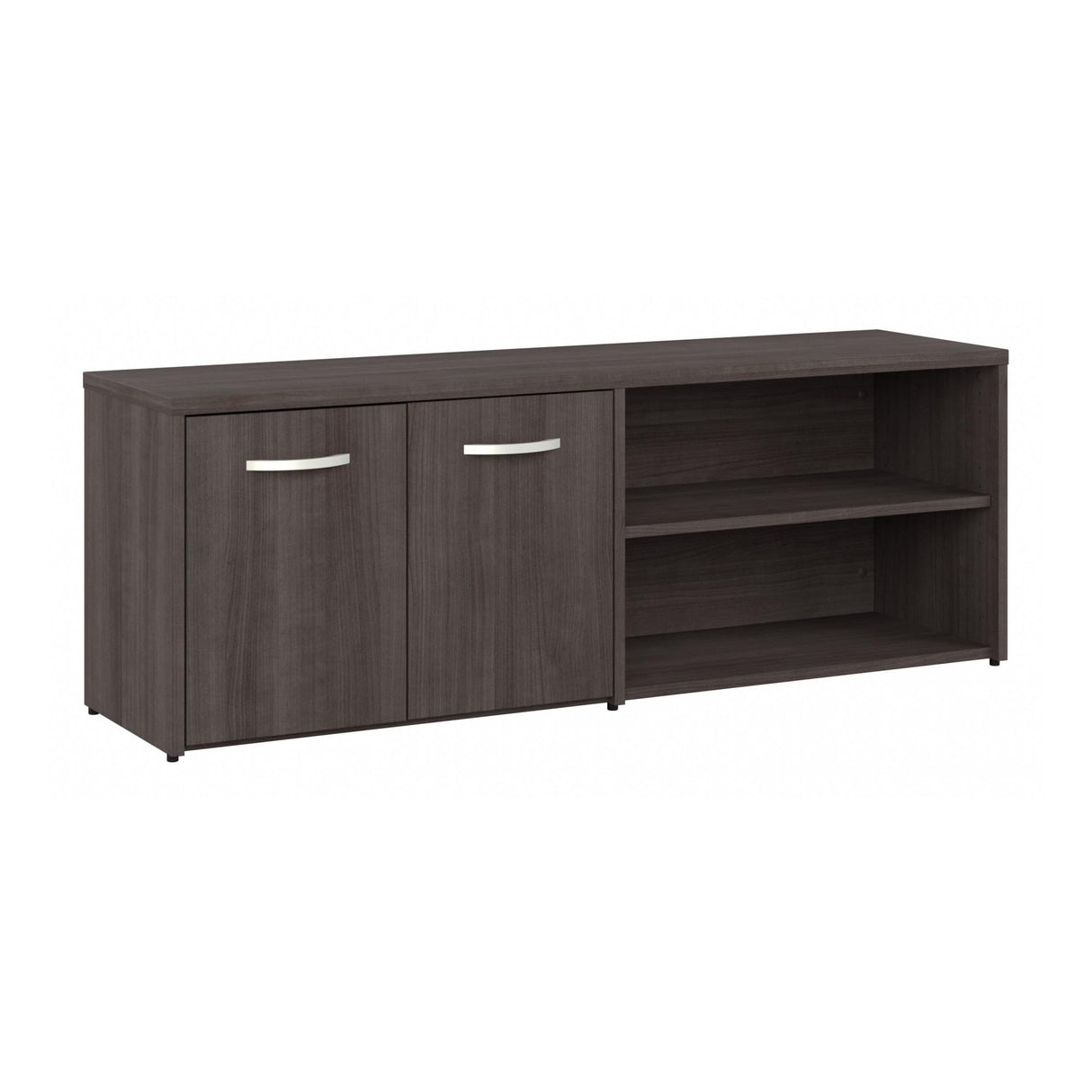 Bush Business Furniture Studio C Low Storage Cabinet with Doors and Shelves, Storm Gray (SCS160SG) Bush Business Furniture