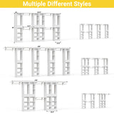 Unikito 10-15FT Closet Systems, Large Wood Walk in Closet Organizer with Hanging Rods and Drawers, Heavy Duty Closets Wardrobe with Shoe Rack, Sturdy Reversible Clothes Closet Kit, White, Set of 2 Unikito