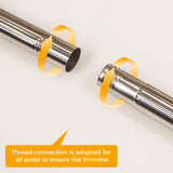 SEAYNFESH Stainless Steel Canopy Bed Frame Metal Frame with 4 Corners Design Sturdy Bed Canopy Frame for Wood Bed, Queen Size SEAYNFESH