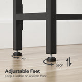 HOOBRO Over-The-Toilet Storage, 2-Tier Bathroom Organizer Over Toilet, Bathroom Shelves with Toilet Paper Holder and Hooks, Freestanding Storage Shelf, Space Saver, Greige and Black BG49TS01 HOOBRO