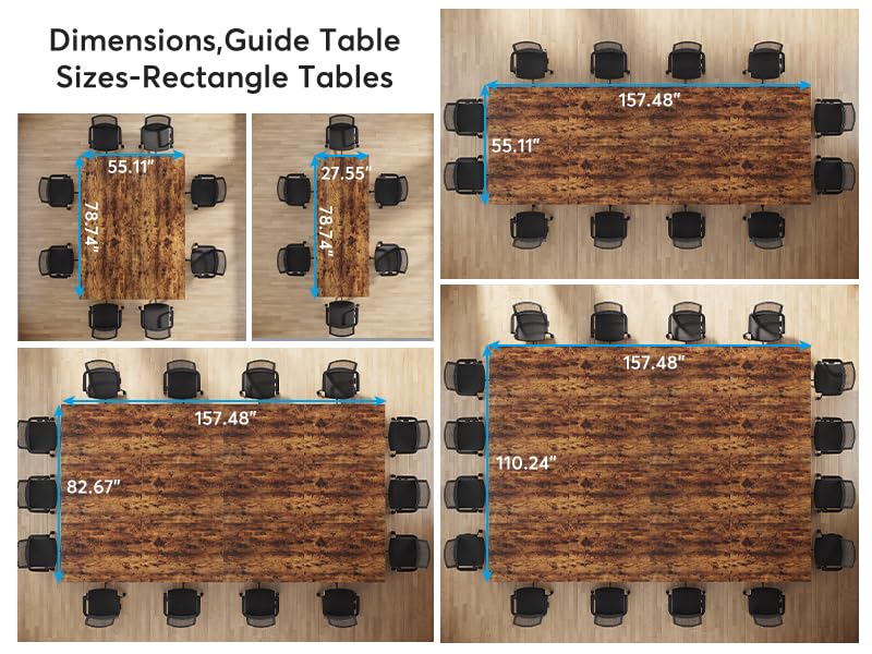 Tribesigns 19FT Conference Table,Large Rectangle Meeting Seminar Table for 16-22 Person,Long Business Tables (Only Table) - WoodArtSupply