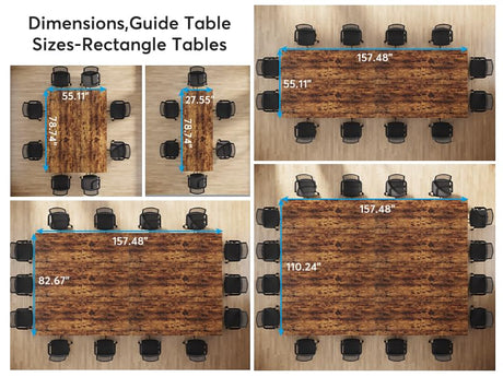 Tribesigns 19FT Conference Table,Large Rectangle Meeting Seminar Table for 16-22 Person,Long Business Tables (Only Table) Tribesigns