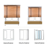 Natural Bamboo Venetian Blinds with Durable Aluminum Track - Customizable Size for All Rooms LLPEIJIE026