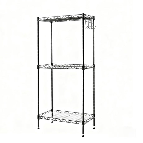 Storage Shelves 3 Shelf Wire Shelving Adjustable Metal Shelving 1000 LBS Pantry Shelves Sturdy Steel Wire Shelf for Kitchen Pantry Garage Warehouse (Black) Generic