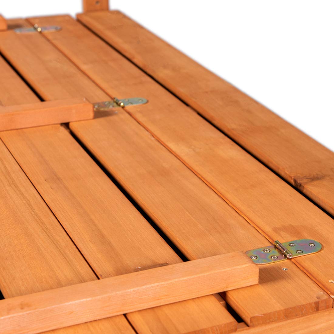 Wooden Outdoor Kids Sandbox Convertible Canopy Covered Sand Box Bench Seat Storage GOOD LIFE USA