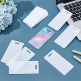 BENECREAT 12pcs White Acrylic Badge Buddy, 4.49x2.2 Inch DIY Badge Buddy Blanks Sublimation Badge Blank for Nurse, Teacher, Lab Tech, Receptionist, Hole: 0.78x0.2 Inch BENECREAT