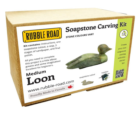 Loon Medium Soapstone Carving Kit DIY Arts and Crafts Kit Generic