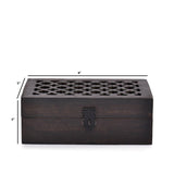 BHAVATU Mango Wood Decorative Wooden Box with Hinged Lid Ideal for Keepsakes, Trinkets, Jewelry and Other Stash (8" x 5" x 3") BHAVATU