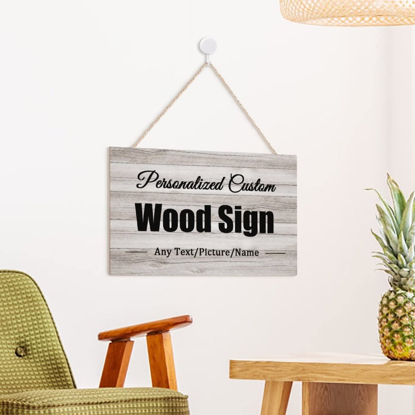 Custom Rustic Wood Sign Personalized Wooden Hang Wall Art Home Decor for Outdoor Family Name Wedding Anniversary Welcome Sign Housewarming Gifts 9.8"X15.7"(25x40cm) - WoodArtSupply