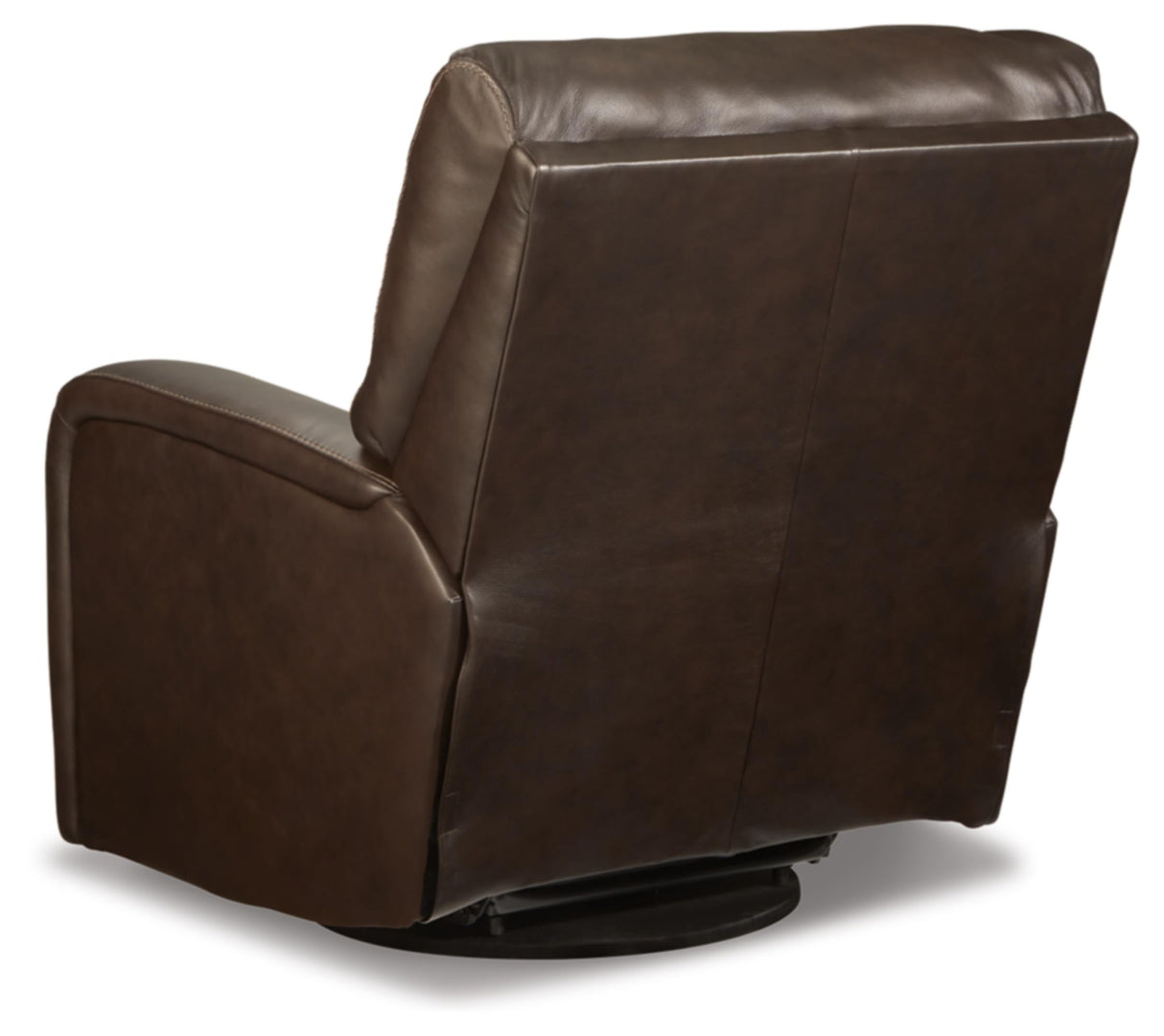 Signature Design by Ashley Emberla Contemporary Leather Match Manual Swivel Glider Rocker Recliner, Dark Brown Signature Design by Ashley