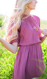 Long Necklace and Rattan Earrings Set for Women Handmade Long Tassel Rattan Necklace Wicker Earring Lightweight Weave Statement Jewelry (Brown) UYT