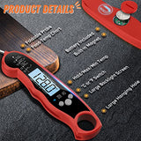 Instant Read Meat Thermometer for Grill and Cooking, Fast & Precise Digital Food Thermometer with Backlight, Magnet, Calibration, and Foldable Probe for Kitchen, Outdoor Grilling and BBQ!…