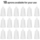 Syhood 18 Pack Bib Apron with Pocket Unisex Commercial Apron Kitchen Plain Bulk Chef Grill Cook Apron for Women Men Cooking Restaurant BBQ Painting Crafting(White) Syhood