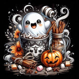 Ghost Diamond Art Kits for Adults,5D Pumpkin Full Round Drill Diamond Painting Kits for Adults Beginners,Halloween DIY Diamond Painting Gem Art Kits for Gift Home Wall Decor 14x14inch EIBEILI