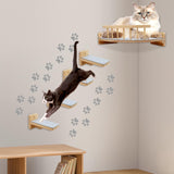 Cat Wall Shelves with 4 Step Scratch Post & Hammock Bed Wooden Floating Climbing Furniture for Sleeping and Playing Indoor Cat Climbing Shelf Corner Shelf Perches Support 20 LBS Housense