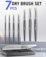 Nicpro Dry Brush Miniature Painting, 7 Sizes Professional Drybrush Set with Storage Box, Hobby Detail Paint Brushes for Tabletop & Wargames Miniature Warhammer 40K Model Painting Nicpro