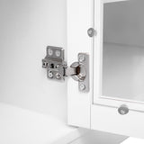 95.5" W Wall Unit Entertainment Center with Bookshelves for TVs up to 80", Modern TV Stand Media Console with Cabinets, Tempered Glass Doors and Adjustable Shelves for Living Room (White#027) Brabrety