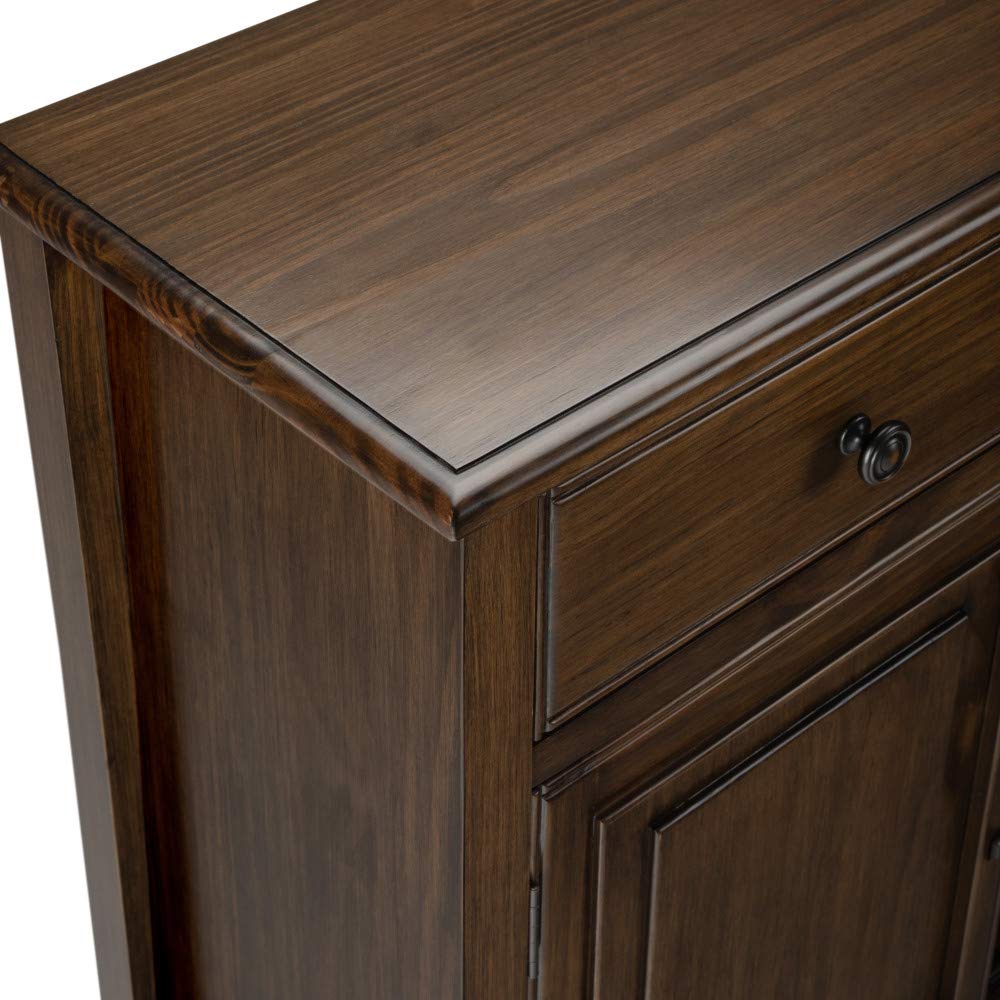 SIMPLIHOME Connaught SOLID WOOD 40 Inch Wide Traditional Storage Cabinet in Rustic Natural Aged Brown, For the Living Room, Entryway and Family Room SIMPLIHOME