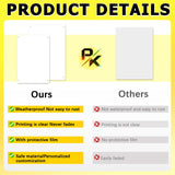 10 Pack 10"x 7" Sublimation Metal Sign Blank, 0.45mm White Blank Metal Sign Aluminum Metal Signs for Parking Garden Advertising Sign OIOIPPIO