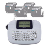 Brother PT-M95 P-Touch Monochrome Label Maker Bundle (4 Label Tapes Included),White Brother