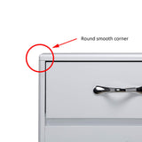 GLCHQ Storage Drawer File Cabinet Side Cabinet Entryway Console Side Tables with Three Drawers and Three Doors for Office or Kitchen Room (Three Doors, Grey) GLCHQ