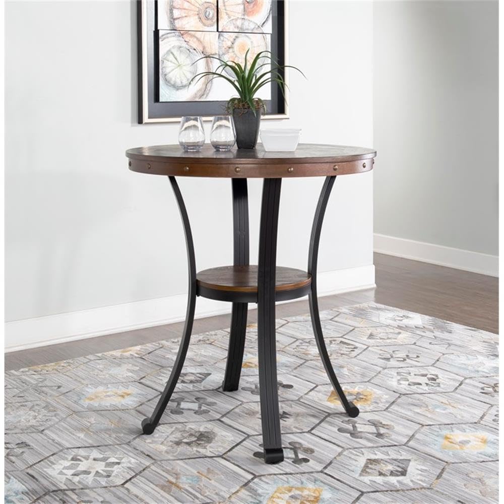 Powell Furniture Franklin Pub Table, Multicolor 36" x 36" x 40" Powell