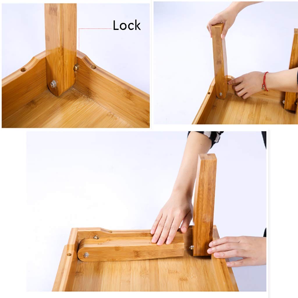 SH-tables Folding Table, Japanese-Style Household Square Bamboo Table, Computer Table, Desk, Low Bamboo Table, Multi-Function Small Dining Table, Various Sizes (Size : 60×60×47cm) SH-tables