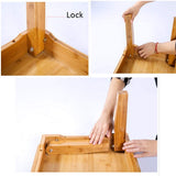 SH-tables Folding Table, Japanese-Style Household Square Bamboo Table, Computer Table, Desk, Low Bamboo Table, Multi-Function Small Dining Table, Various Sizes (Size : 60×60×47cm) SH-tables