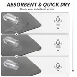 HotLive Coffee Mat - Coffee Bar Mat for Countertops | Coffee Bar Accessories Fit Under Coffee Maker Espresso Machine | Absorbent Hide Stain Rubber Backed Dish Drying Mat for Kitchen Counter HotLive