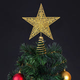 Christmas Tree Toppers Xmas Glitter Gold Hollow Star Treetop Topper for Christmas Tree Decoration. 1 XIMISHOP