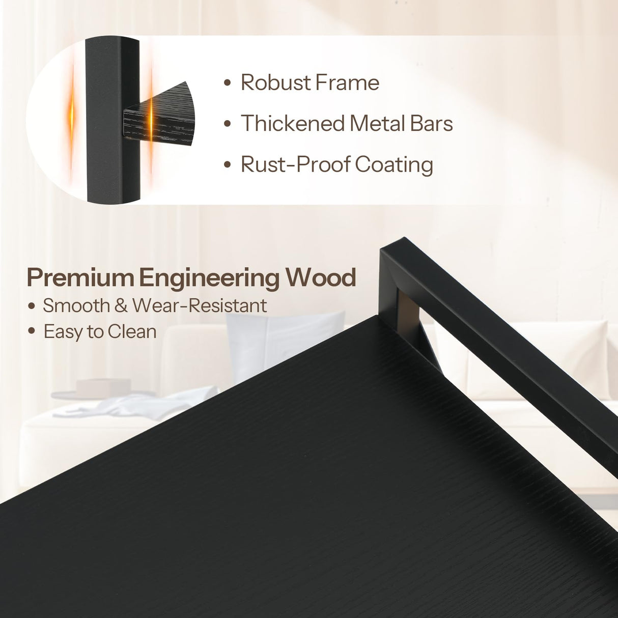 HOOBRO Bookshelf, 3-Tier Industrial Bookcase, Book Shelf Storage Organizer, Small Bookshelf with Metal Frame for Living Room, Bedroom, Home Office, Kitchen, Black BB71SJ01 HOOBRO