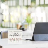 Inspirational Quote Country Floral Nursery Decor Wood Box Sign 5 x 5 Inches Rustic Box Sign Wooden Square Sign Decor Spring Summer Desk Decor Wood Sign for Home Farmhouse Office Girl Room Garden IYEZH