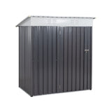 Vongrasig Outdoor Storage Shed, 6 x 4 FT Outside Metal Garden Shed with Window and Lockable Door, Waterproof Tool Shed for Backyard Patio, Lawn and Garden (Dark Gray) Vongrasig