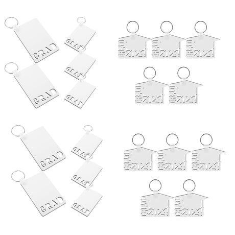 LUOZZY 20pcs Sublimation Keychain Blanks 2024 Sublimation Graduation Blanks Keychain 2024 Grad Photo Frame Keychains Graduation Cap Shaped Keychains Sublimation Blank LUOZZY