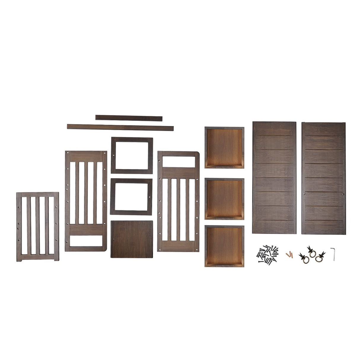 ILWorkTLs 2 Tier Bamboo Countertop Bookshelf,Desktop Organizer Shelves with 3 Drawers,Desktop Bookcase for Home Office,Walnut ILWorkTLs