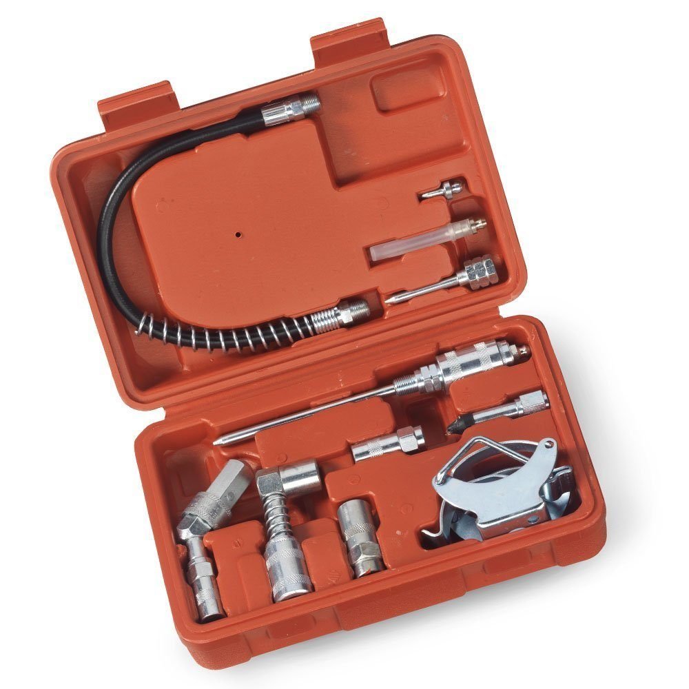 Tooluxe 61077L Multi-Function Grease Gun and Lubrication Accessory Kit Tooluxe